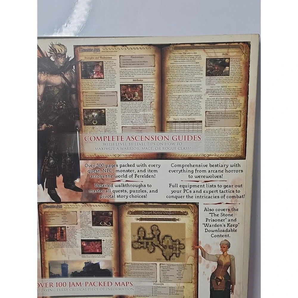 Dragon Age Origins Official Prima Game Guide Book Xbox 360 PS3 PC 2009